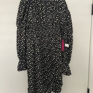 Rock & Roll Cowgirl Black and White Ruffle Spot Dress
